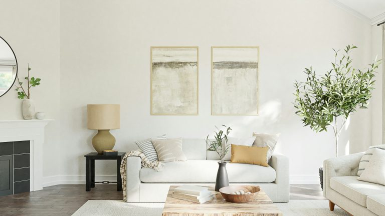 Preparing a Franklin, TN home to sell — a bright, staged living room